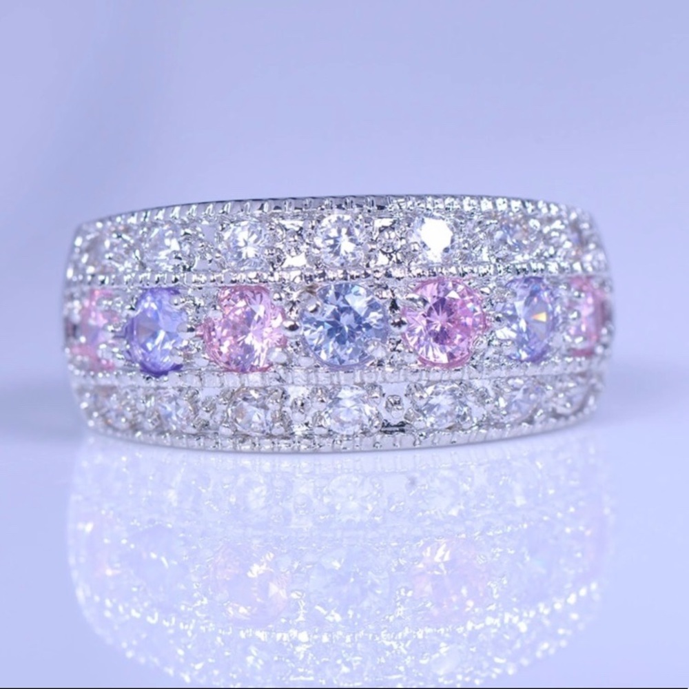Ladies Princess Queen Crown Diamond Ring